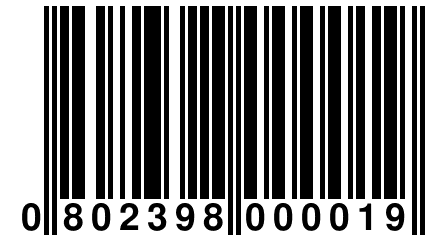 0 802398 000019