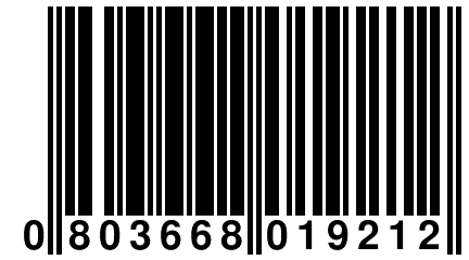 0 803668 019212