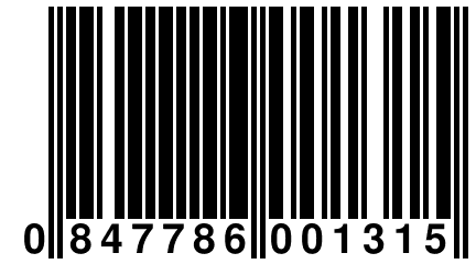 0 847786 001315