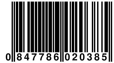 0 847786 020385