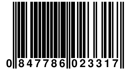 0 847786 023317