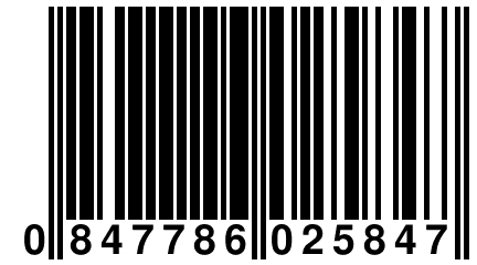 0 847786 025847