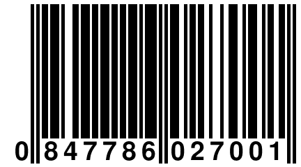 0 847786 027001