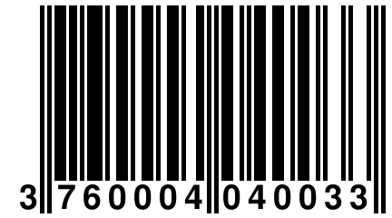 3 760004 040033