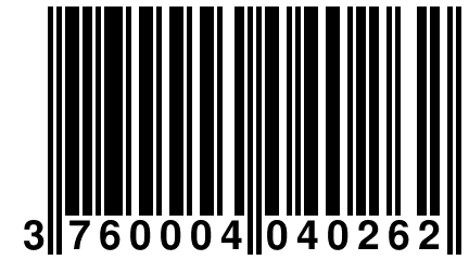 3 760004 040262