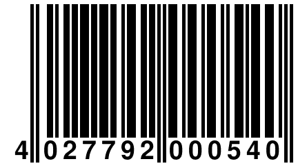 4 027792 000540