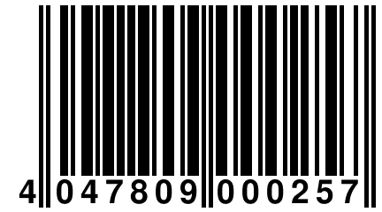4 047809 000257