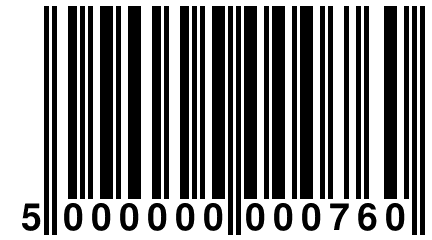 5 000000 000760