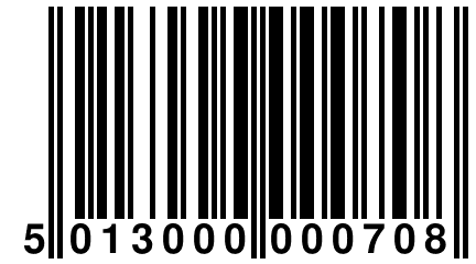 5 013000 000708