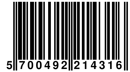 5 700492 214316