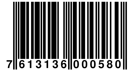 7 613136 000580