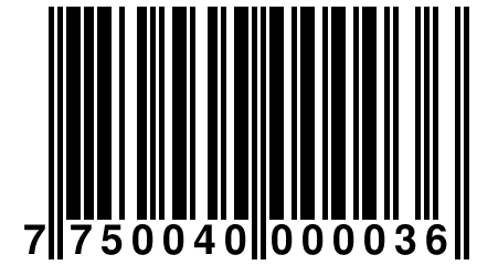 7 750040 000036