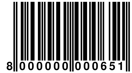 8 000000 000651