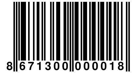 8 671300 000018